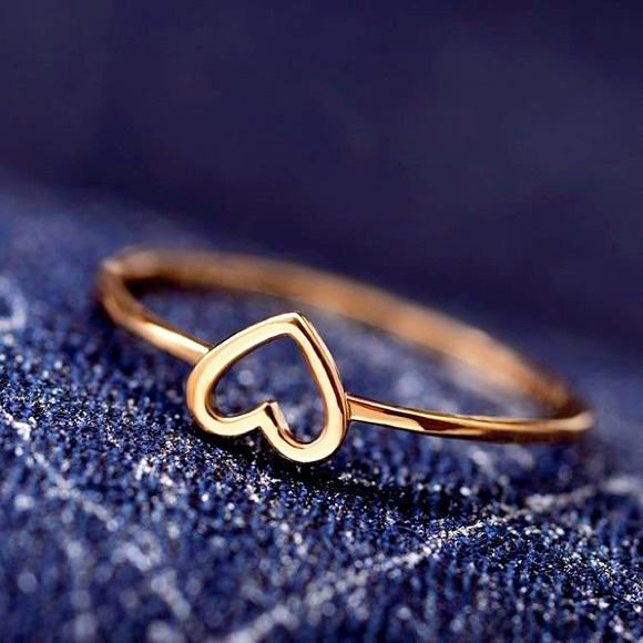 Jewelry - Womens Heart-shaped Electroplated Copper Rings